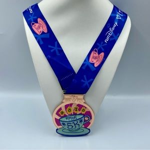 2020 Disney Parks RunDisney Virtual 5k Race Medal Alice Wonderland Teacup.